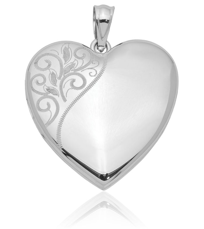 925 Sterling Silver Heart Personalized Photo Locket Necklace Picture Pendant Charm