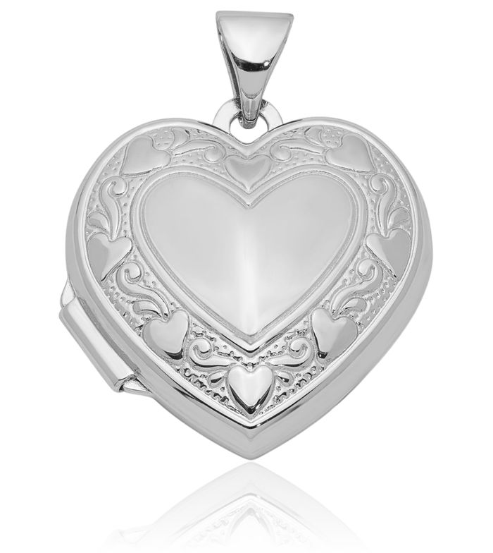 925 Sterling Silver Heart Personalized Photo Locket Necklace Picture Pendant Charm