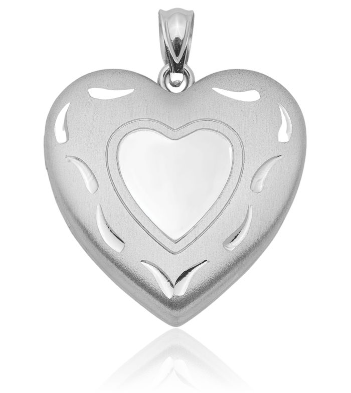 925 Sterling Silver Heart Personalized Photo Locket Necklace Picture Pendant Charm