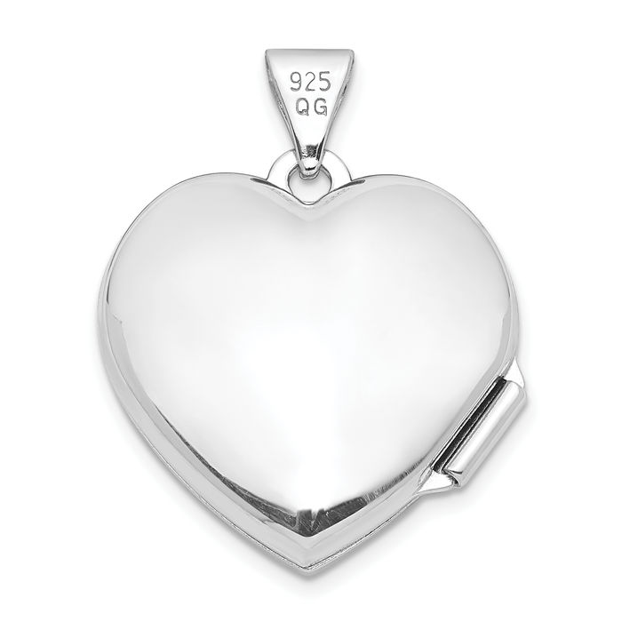 925 Sterling Silver Heart Locket Necklace Chain Pendant Charm