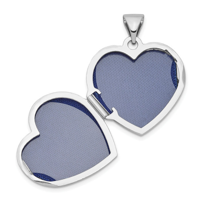 925 Sterling Silver Heart Locket Necklace Chain Pendant Charm