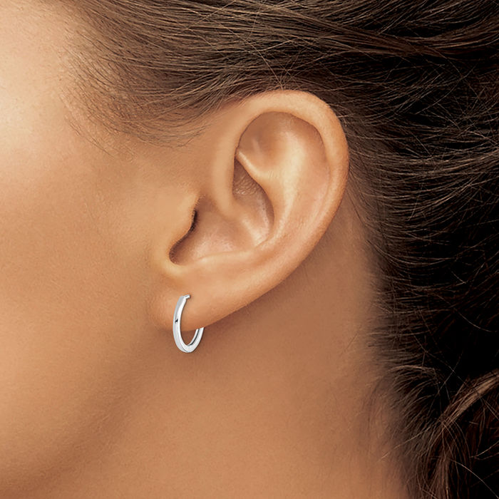 925 Sterling Silver Huggie Small Hoop Earrings