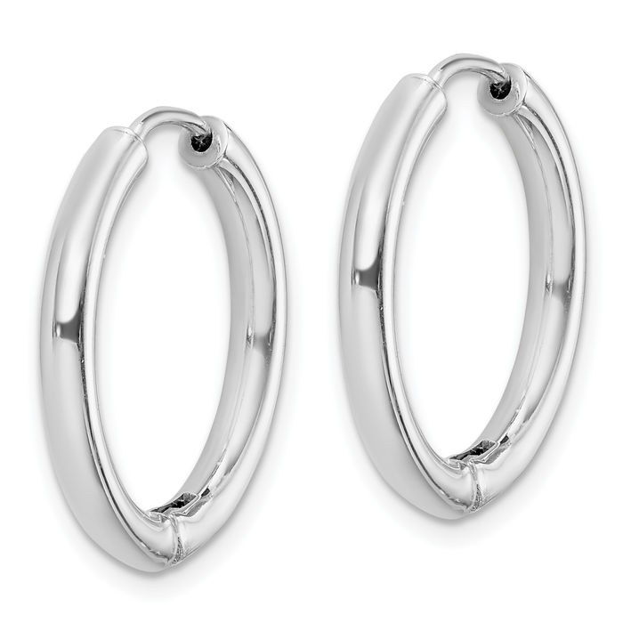 925 Sterling Silver Medium Hoop Earrings