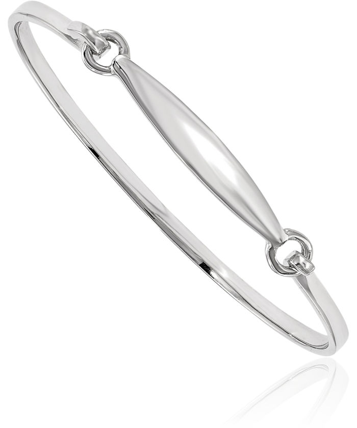 925 Sterling Silver ID Bangle Bracelet