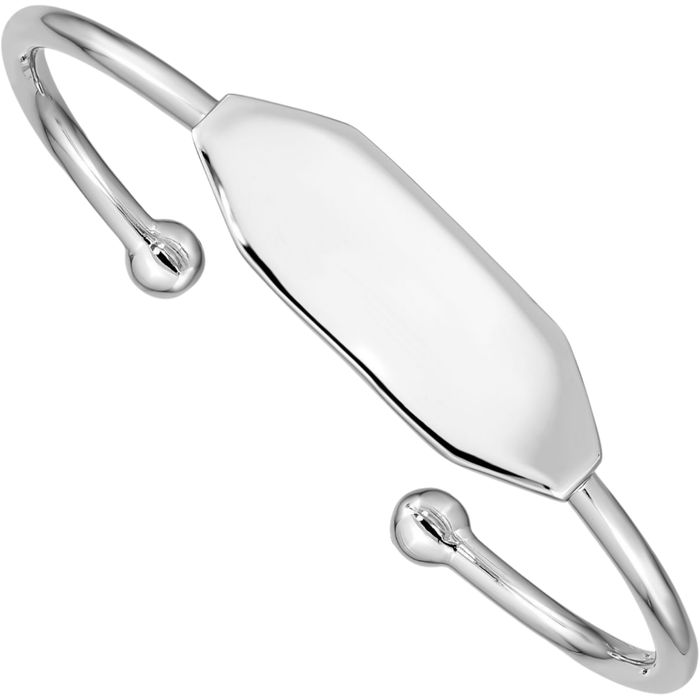 925 Sterling Silver ID Cuff Bracelet