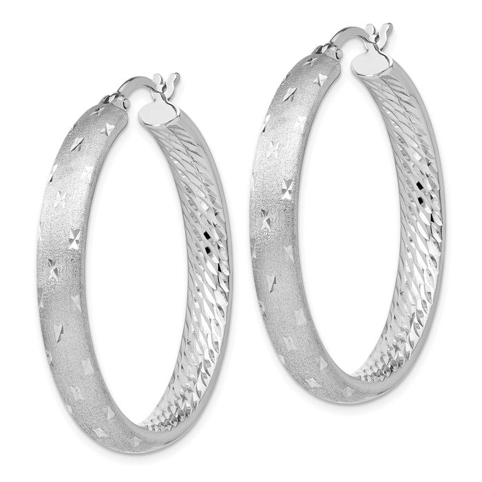 925 Sterling Silver Medium Hoop Earrings