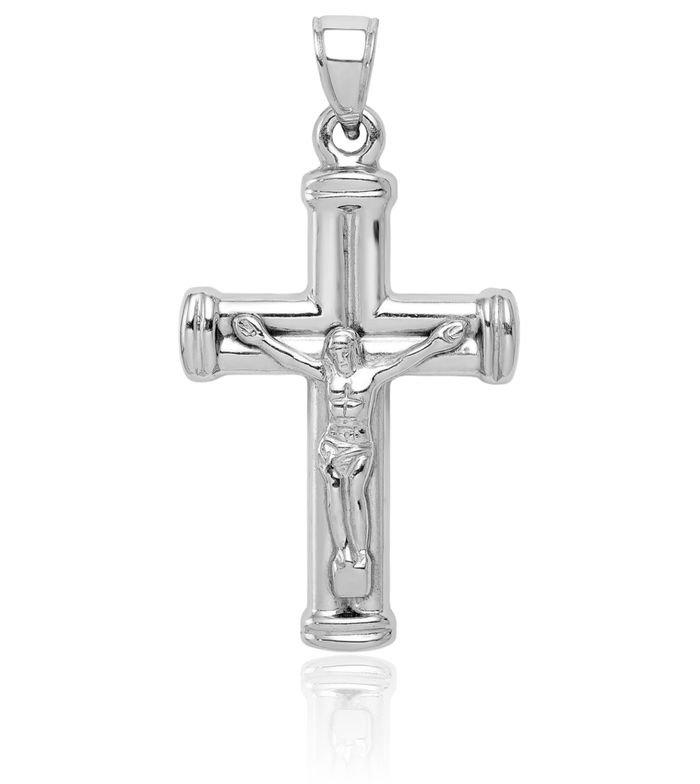 925 Sterling Silver Latin Mexican Lord Jesus Christ Crucifix Holy Cross Necklace Religious Chain Pendant Christian Charm