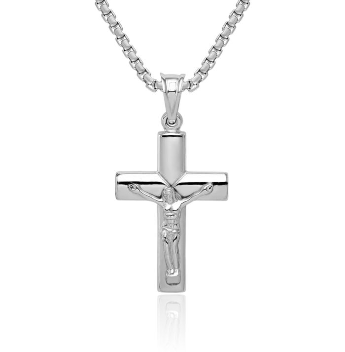 925 Sterling Silver Latin Mexican Lord Jesus Christ Crucifix Holy Cross Necklace Religious Chain Pendant Christian Charm