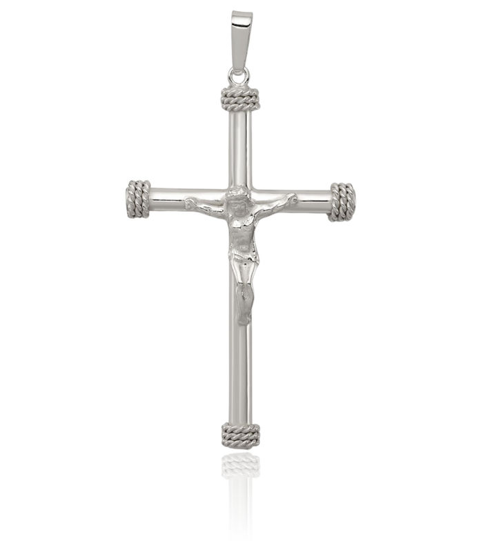 925 Sterling Silver Lord Jesus Christ Crucifix Holy Cross Necklace Religious Chain Pendant Charm