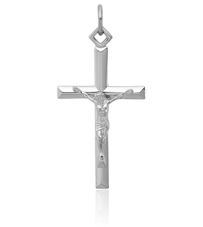 925 Sterling Silver Lord Jesus Christ Crucifix Holy Cross Necklace Religious Chain Pendant Charm