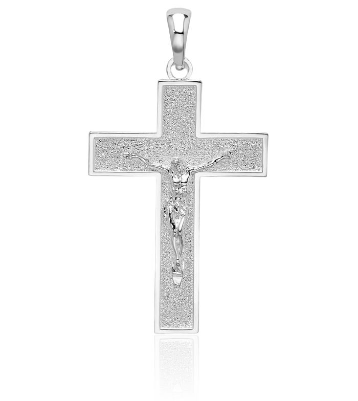 925 Sterling Silver Latin Mexican Lord Jesus Christ Crucifix Holy Cross Necklace Religious Chain Pendant Christian Charm