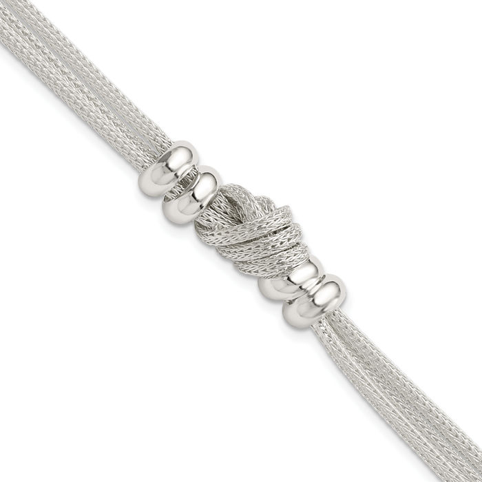 925 Sterling Silver Love Knot Chain Bracelet