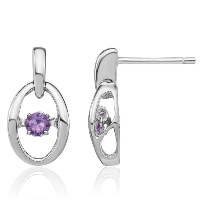 925 Sterling Silver Lab Alexandrite Drop Dangle Earrings June Birthstone Jewelry