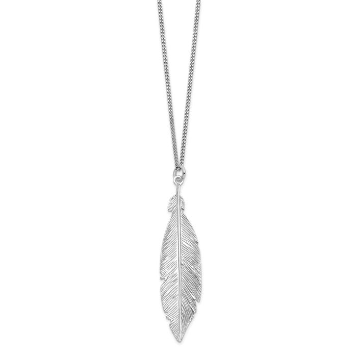 925 Sterling Silver Leaf Necklace Chain