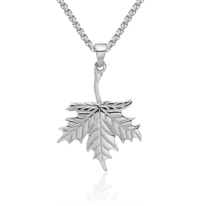 925 Sterling Silver Leaf Flowers Necklace Chain Pendant Charm