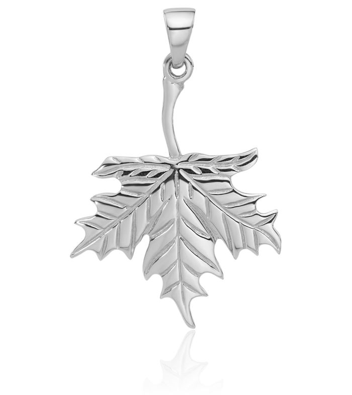 925 Sterling Silver Leaf Flowers Necklace Chain Pendant Charm