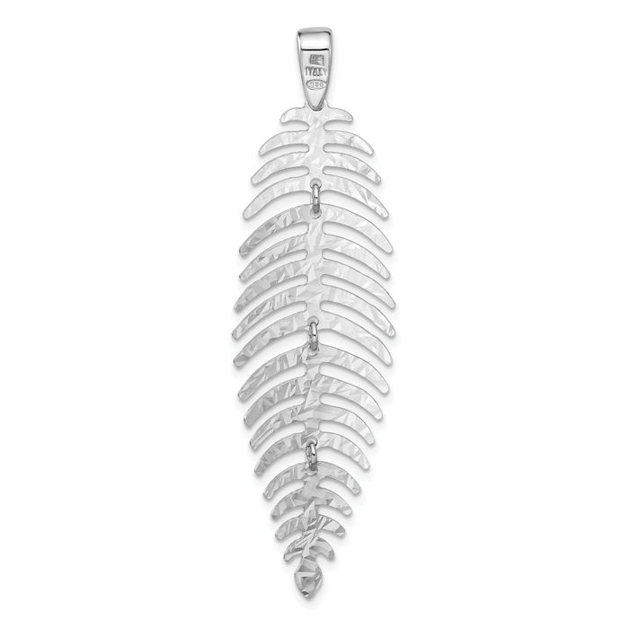 925 Sterling Silver Dangling Leaf Flowers Necklace Chain Pendant Charm