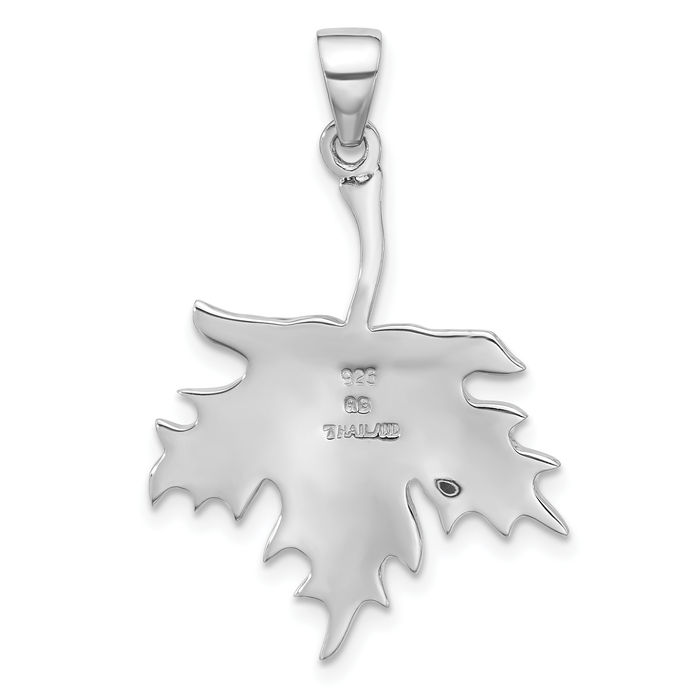 925 Sterling Silver Leaf Flowers Necklace Chain Pendant Charm