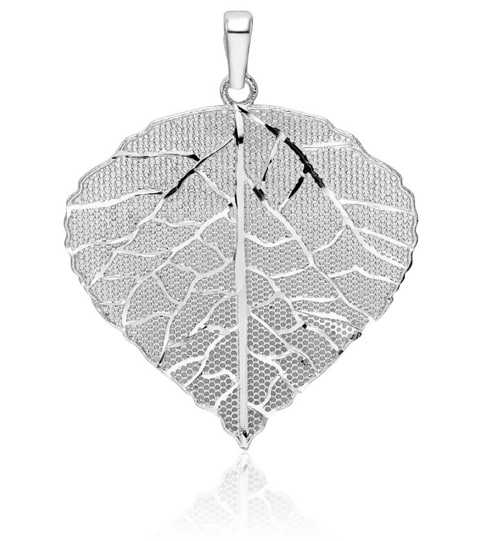 925 Sterling Silver Leaf Necklace Chain Pendant Charm