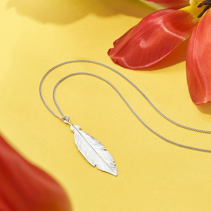 925 Sterling Silver Leaf Necklace Chain