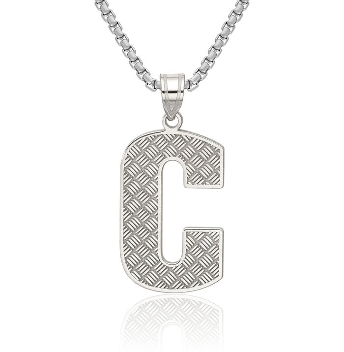 925 Sterling Silver Dainty Letter C Initial Name Monogram Necklace Chain Pendant Charm