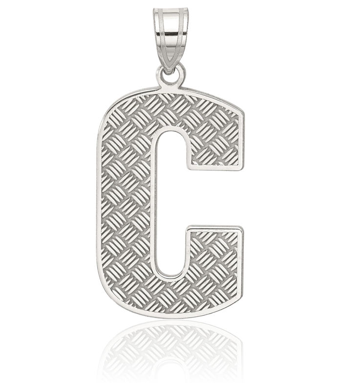 925 Sterling Silver Dainty Letter C Initial Name Monogram Necklace Chain Pendant Charm