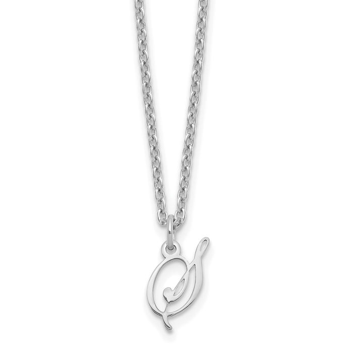 925 Sterling Silver Dainty Letter S Initial Name Monogram Necklace