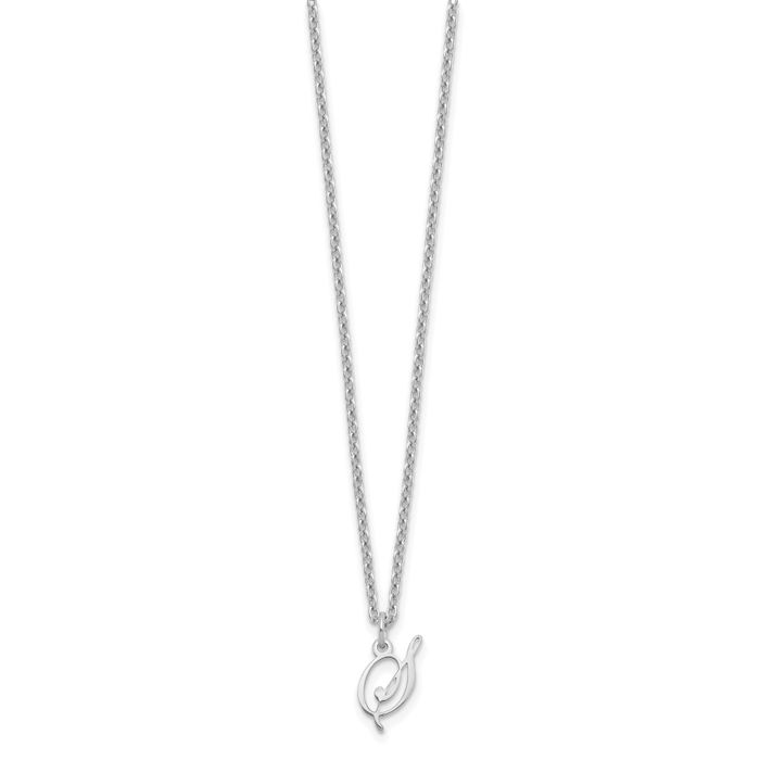 925 Sterling Silver Dainty Letter S Initial Name Monogram Necklace