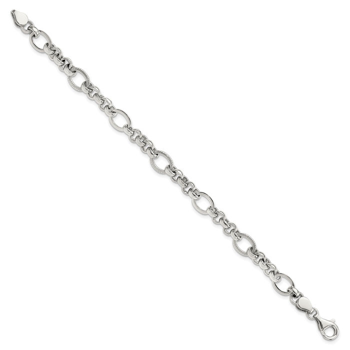 925 Sterling Silver Link Chain Bracelet