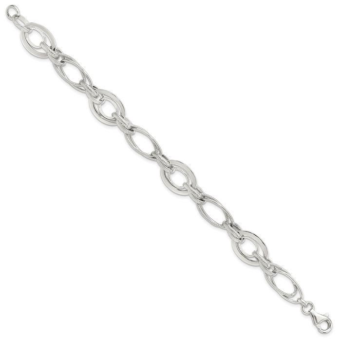 925 Sterling Silver Link Chain Bracelet