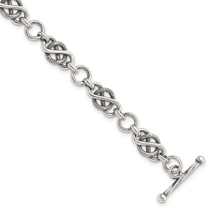 925 Sterling Silver Vintage Link Chain Bracelet