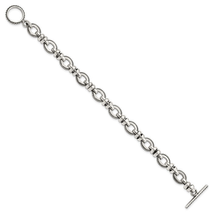 925 Sterling Silver Vintage Link Chain Bracelet