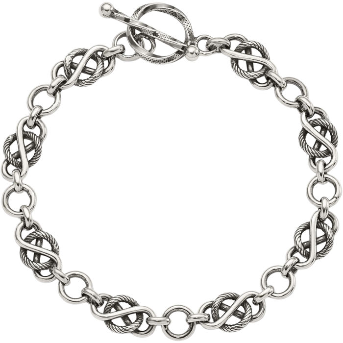 925 Sterling Silver Vintage Link Chain Bracelet