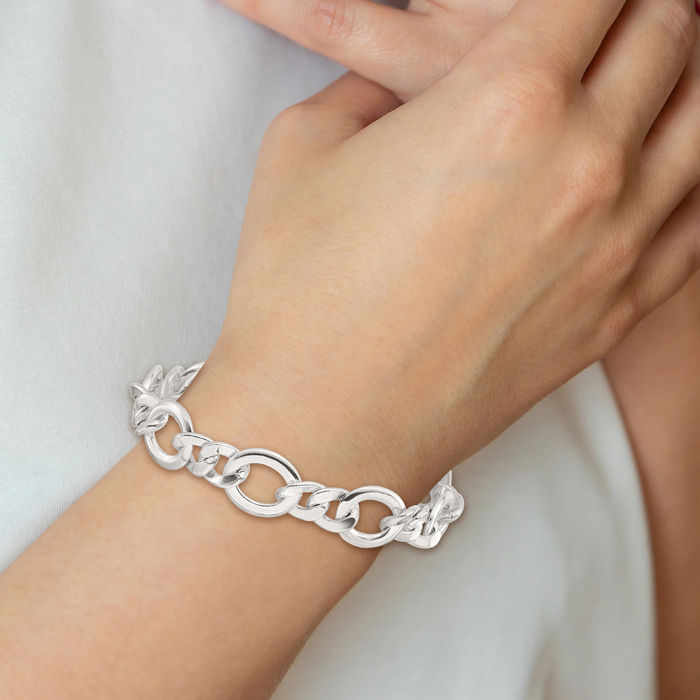 925 Sterling Silver Link Chain Bracelet