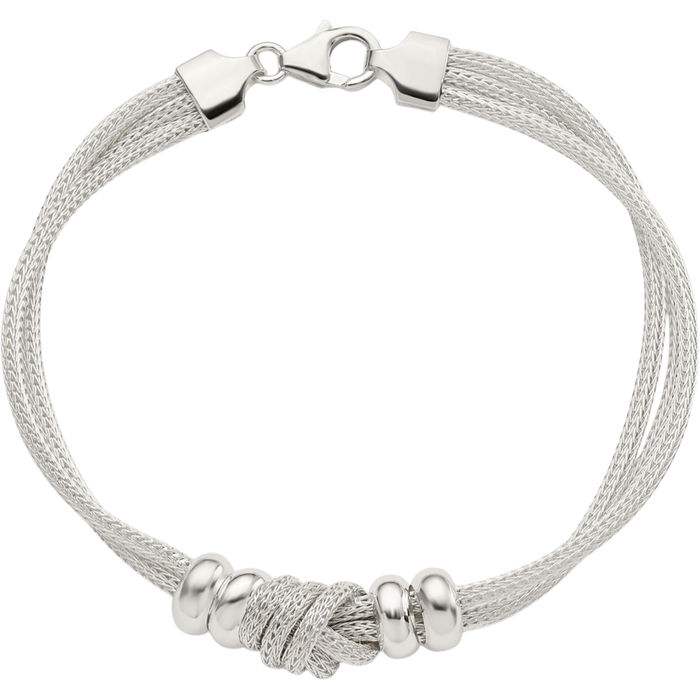 925 Sterling Silver Love Knot Chain Bracelet