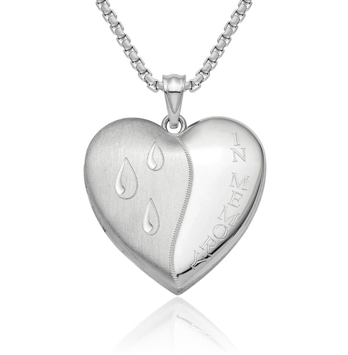 925 Sterling Silver Memory Ash Holder Heart Personalized Photo Locket Cremation Necklace Memorial Charm Urn Pendant