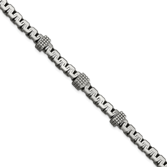 925 Sterling Silver Mens Vintage Link Chain Bracelet