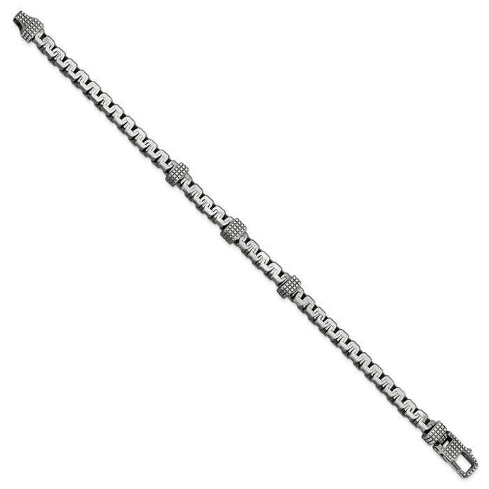 925 Sterling Silver Mens Vintage Link Chain Bracelet