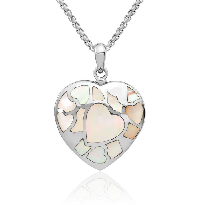 925 Sterling Silver Mother of Pearl Ash Holder Cremation Necklace Memorial Charm Urn Pendant