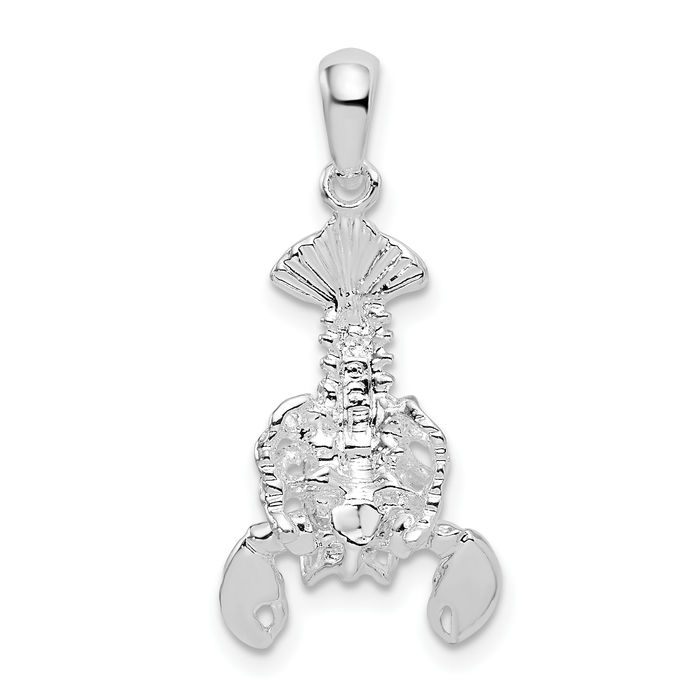 925 Sterling Silver Dangling Lobster Necklace Chain Pendant Charm