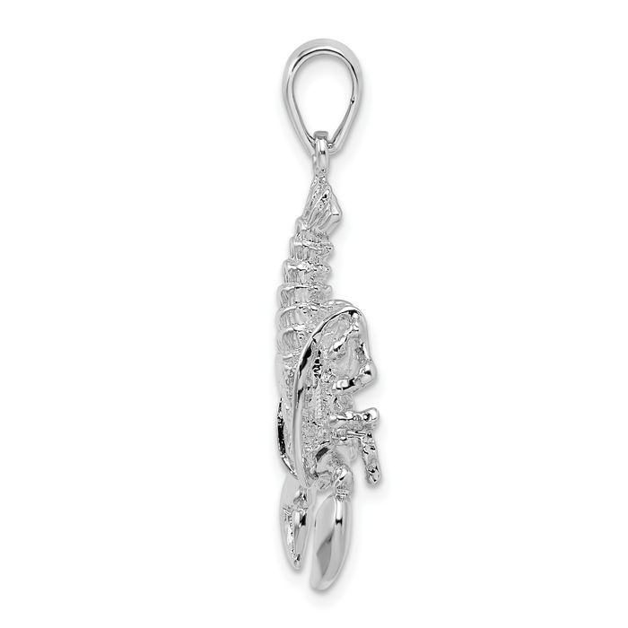 925 Sterling Silver Dangling Lobster Necklace Chain Pendant Charm