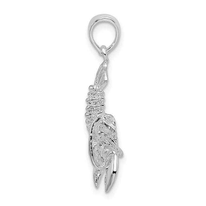 925 Sterling Silver Dangling Lobster Necklace Chain Pendant Charm