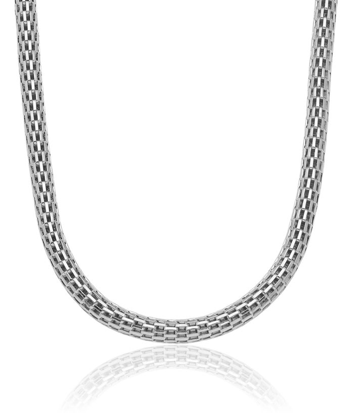 925 Sterling Silver Neck Collar Neckwire Chain Cuff Choker Necklace