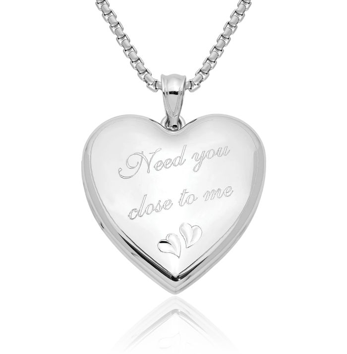 925 Sterling Silver Need You Ash Holder Heart Personalized Photo Locket Cremation Necklace Memorial Charm Urn Pendant