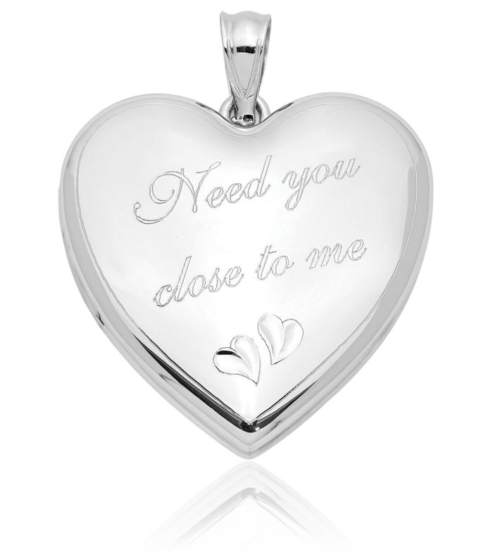 925 Sterling Silver Need You Ash Holder Heart Personalized Photo Locket Cremation Necklace Memorial Charm Urn Pendant