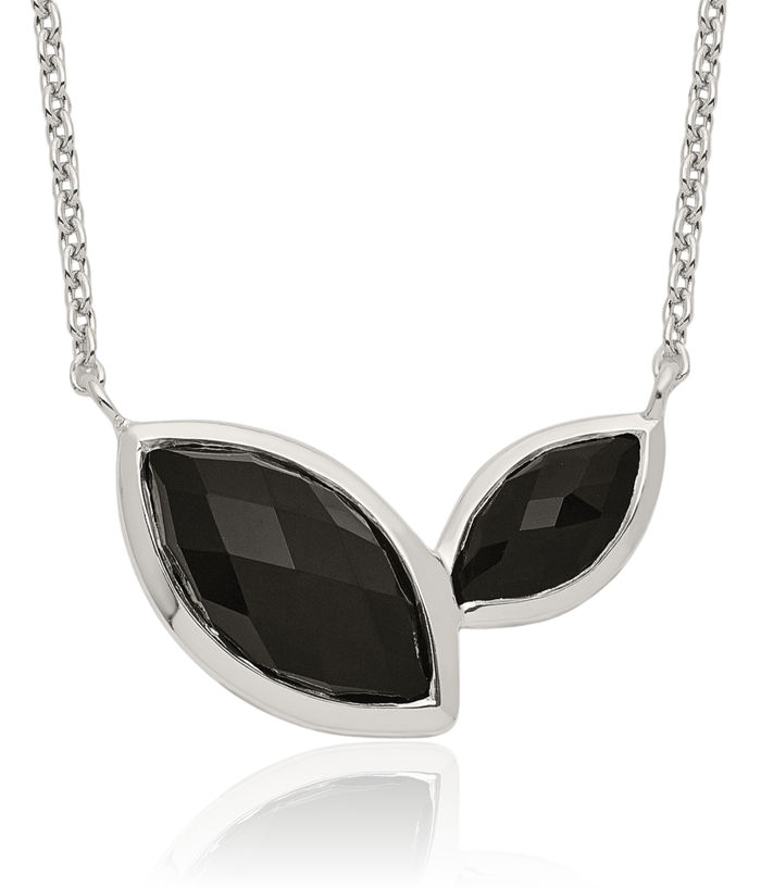 925 Sterling Silver Black Onyx Chain Necklace