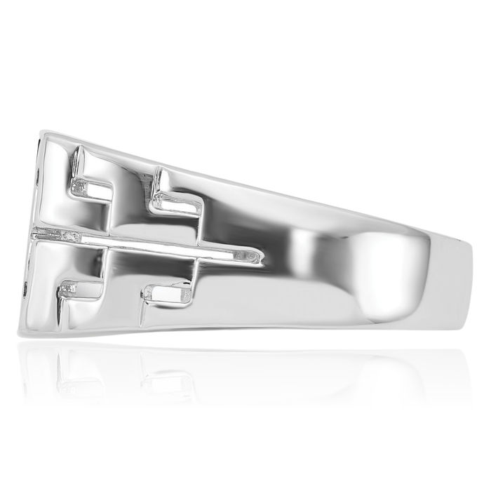 925 Sterling Silver Black Onyx Mens Ring