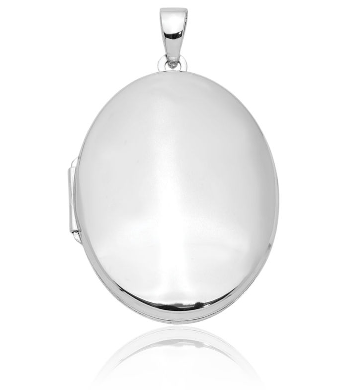 925 Sterling Silver Oval Personalized Photo Locket Necklace Picture Pendant Charm