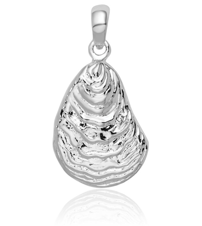925 Sterling Silver Oyster Shell Necklace Chain Pendant Charm