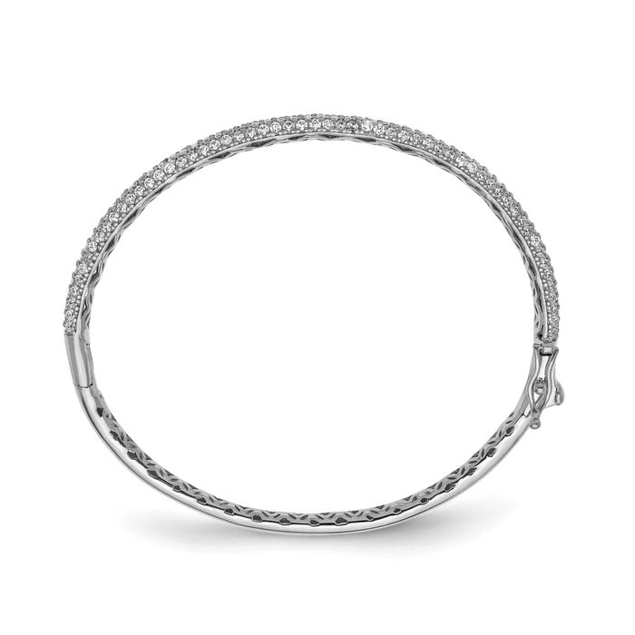 925 Sterling Silver Cubic Zirconia CZ Bangle Bracelet